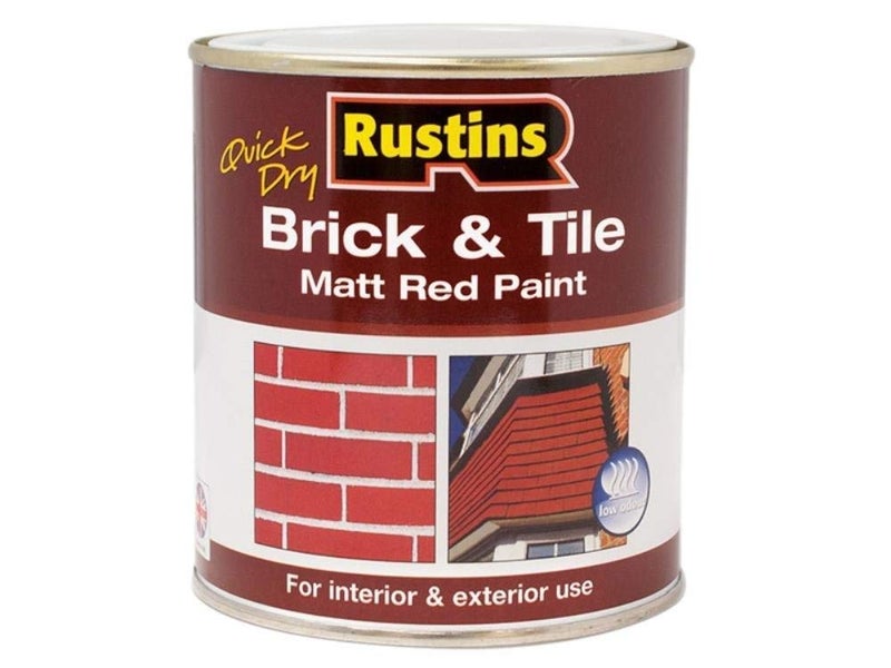 Rustins Quick Dry Brick & Tile Matt Red Paint 250ml/8.5fl oz - Single Pack